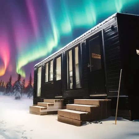 Borealis Village 5 With A Nature View, Fireplace, Sauna, Kitchen Vakantiehuis